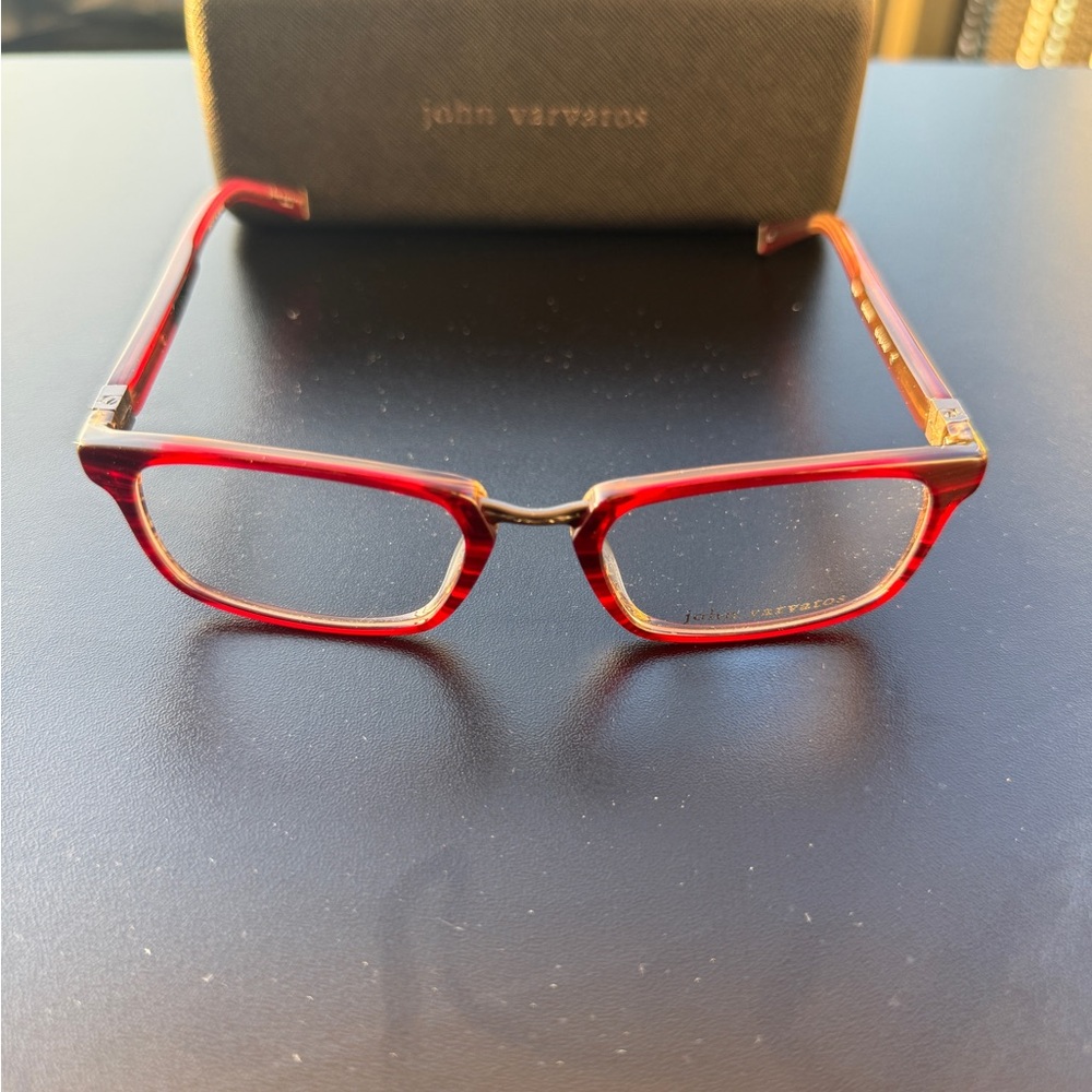 John Varvatos V359 UF Chianti Red Eyeglasses 52-19-140 Made in Japan Frames
